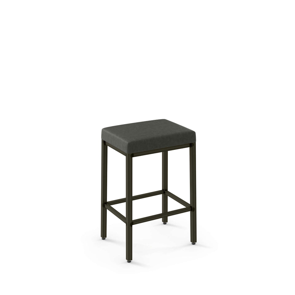 Amisco Bradley Non Swivel Counter Stool with Upholstered Seat