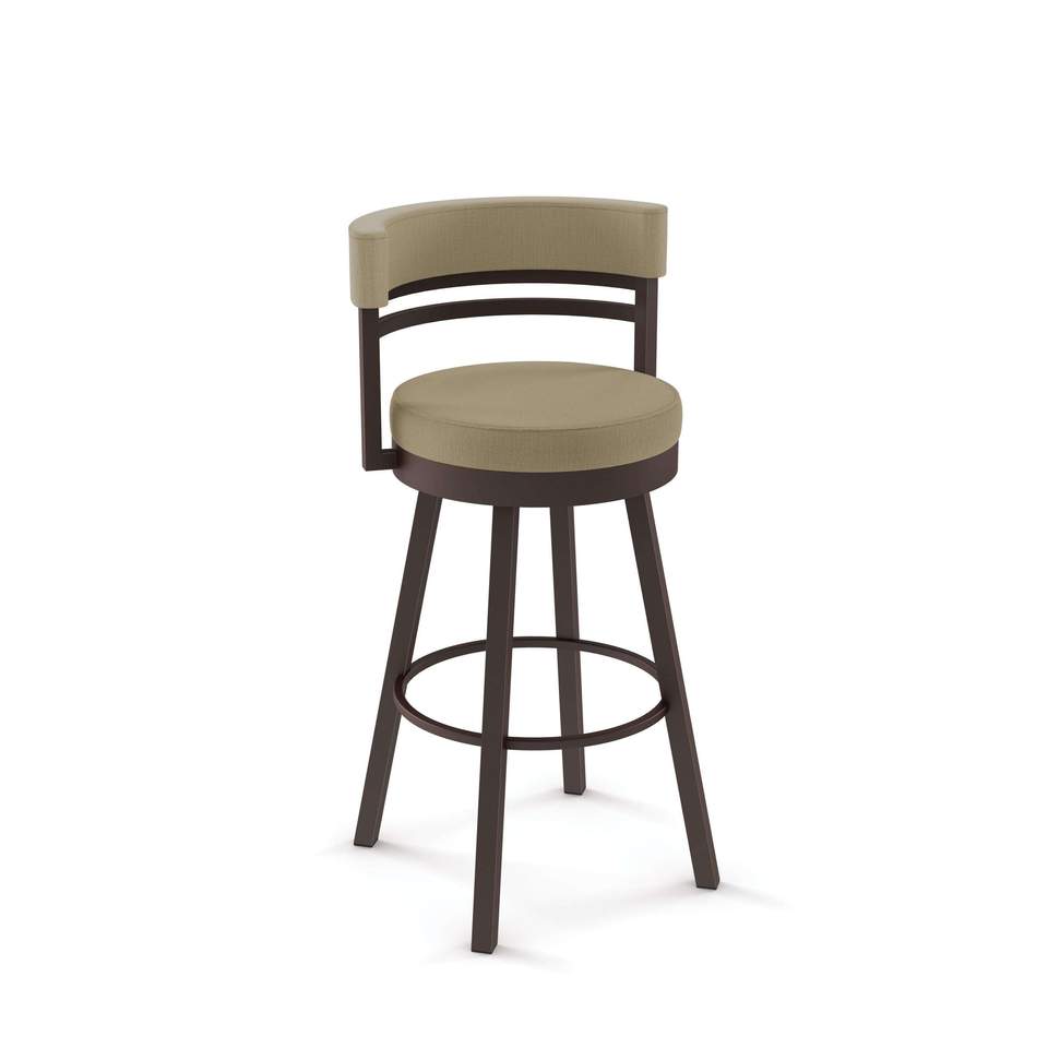 Ronny Swivel Bar Stool - Finish Options - Metal: 52 Oxidado | Cover: HO Biscuit