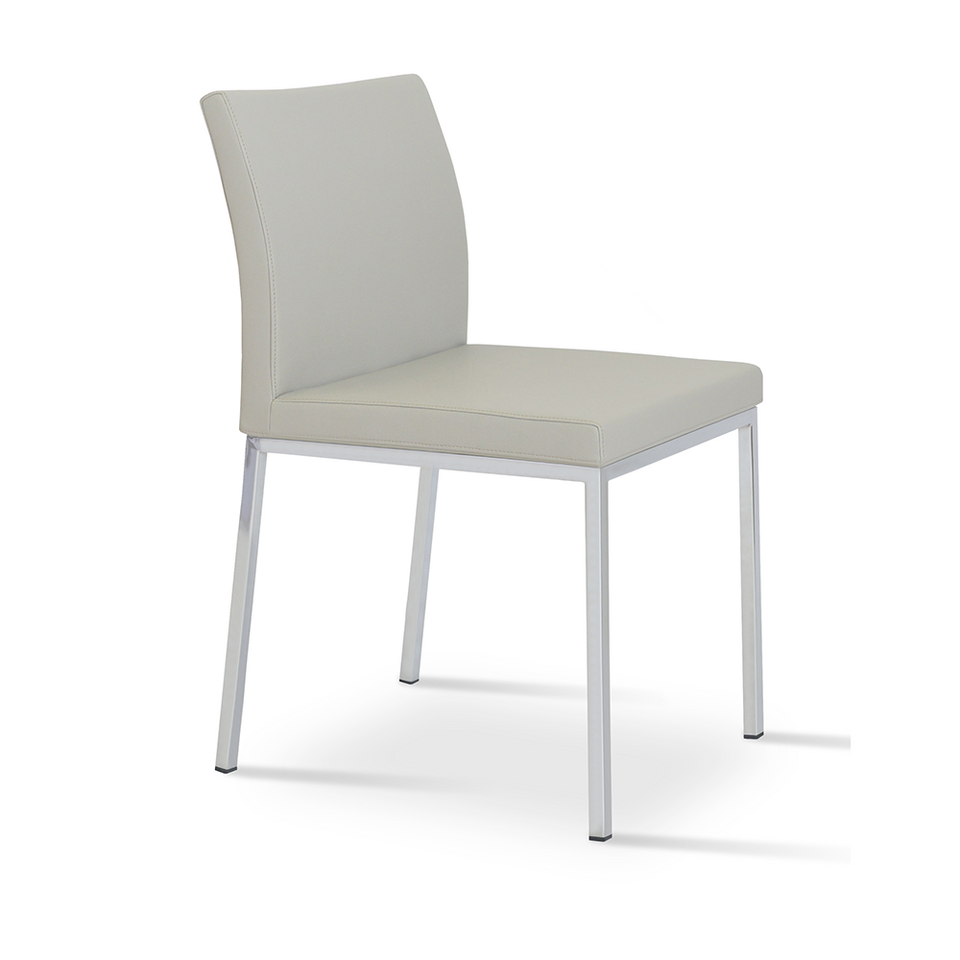 Aria Metal Dining Chair Light Grey