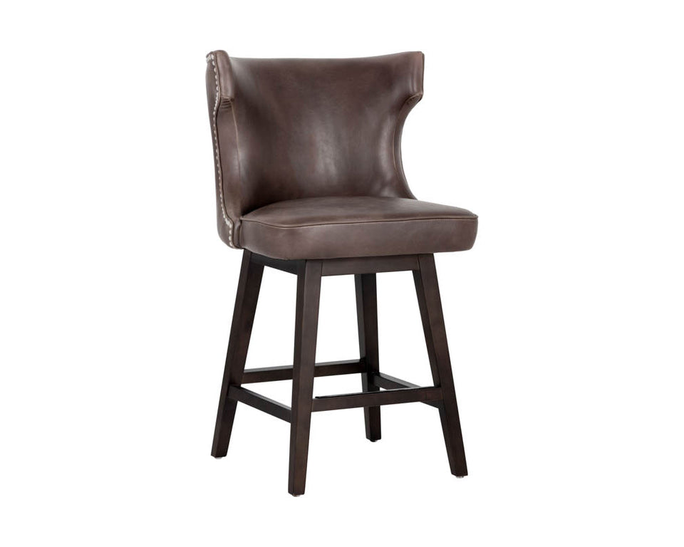 Sunpan Neville Swivel Counter Stool - Havana Dark Brown | 101946