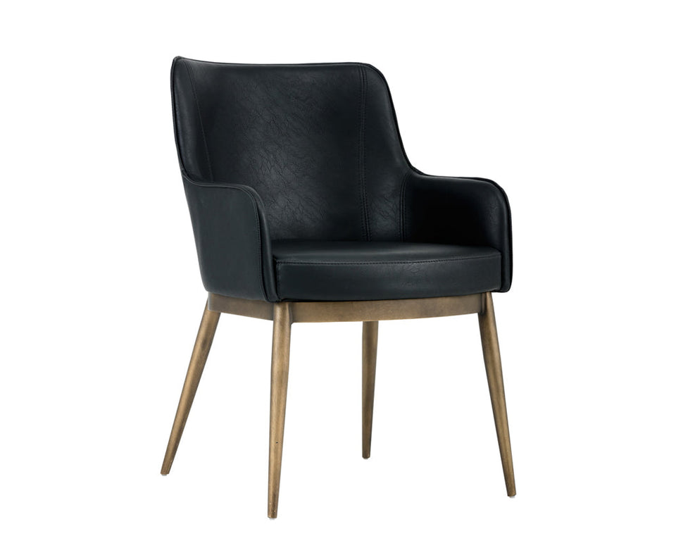 Sunpan Franklin Dining Armchair - Vintage Black | 102355