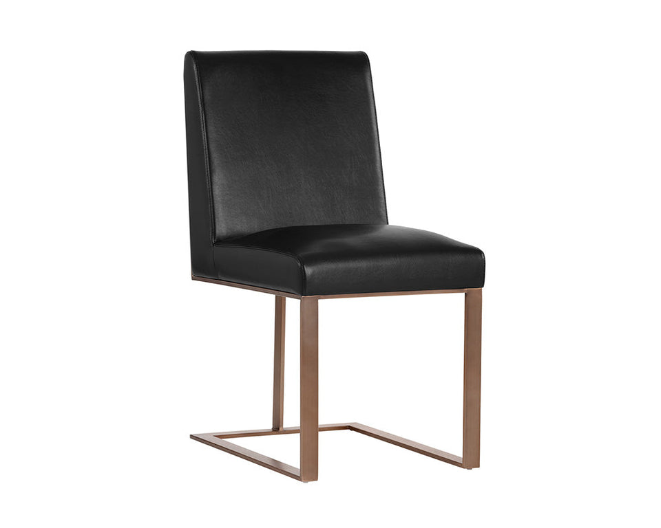 Sunpan Dean Dining Chair Antique Brass - Cantina Black | 103775