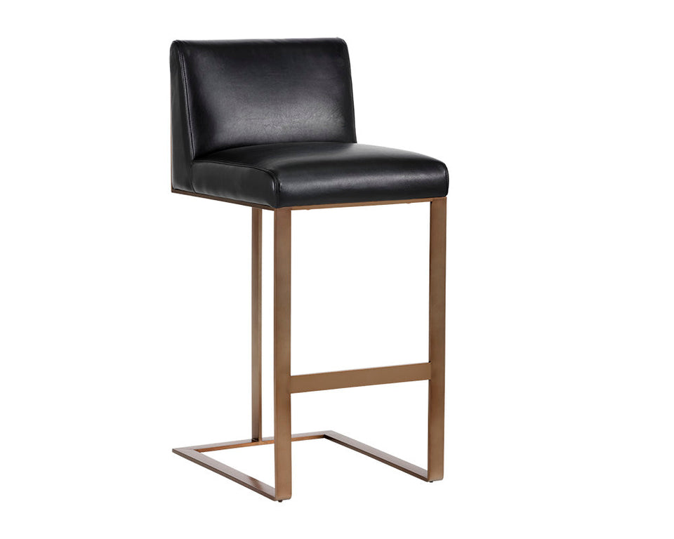 Sunpan Dean Barstool Antique Brass - Cantina Black | 103798