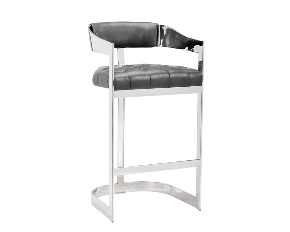 Sunpan Beaumont Barstool Stainless Steel - Cantina Magnetite  | 104016