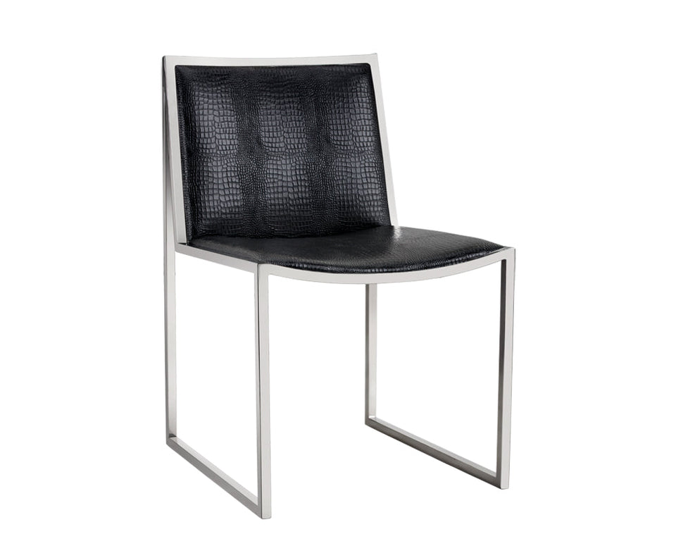 Sunpan Blair Dining Chair Stainless Steel - Black Croc | 104710