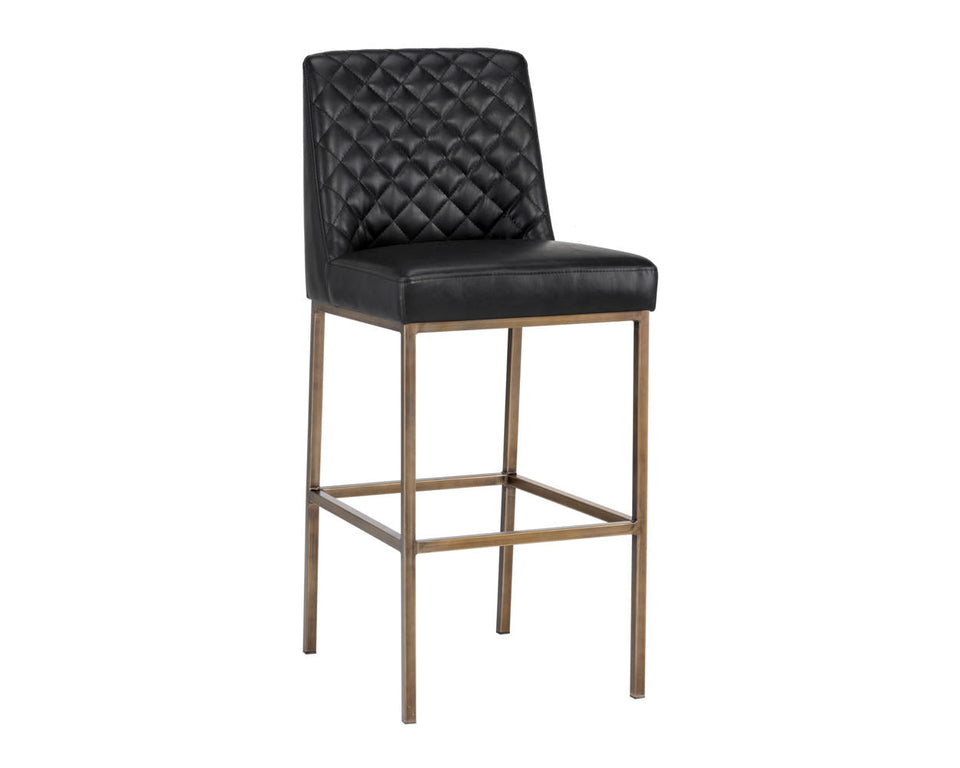 Sunpan Leighland Barstool - Coal Black