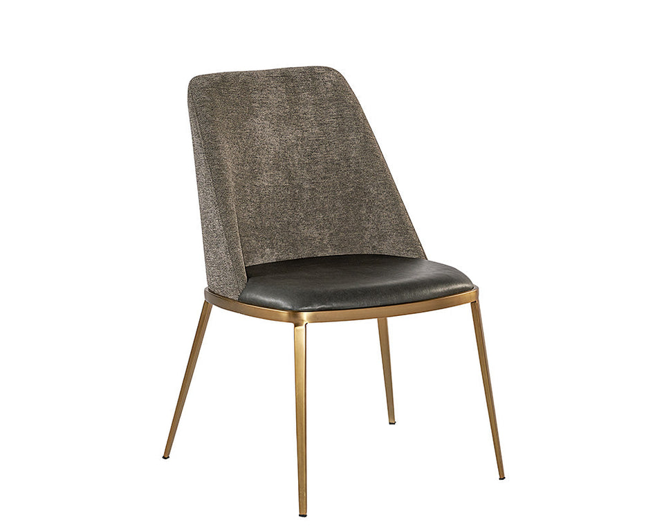 Sunpan Dover Dining Chair - Bravo Portabella / Sparrow Grey  (2pcs) | 104920