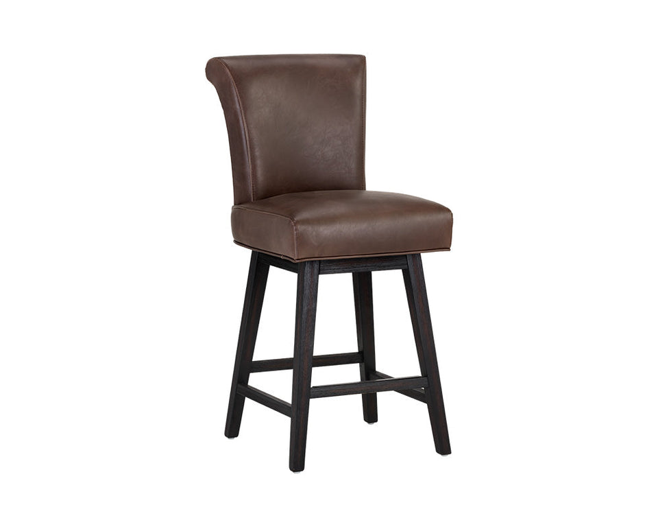 Sunpan Hamlet Swivel Counter Stool - Havana Dark Brown