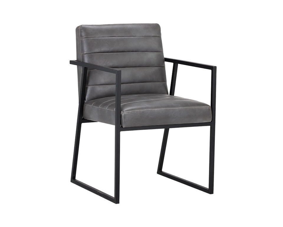 Sunpan Spyros Dining Armchair - Overcast Grey