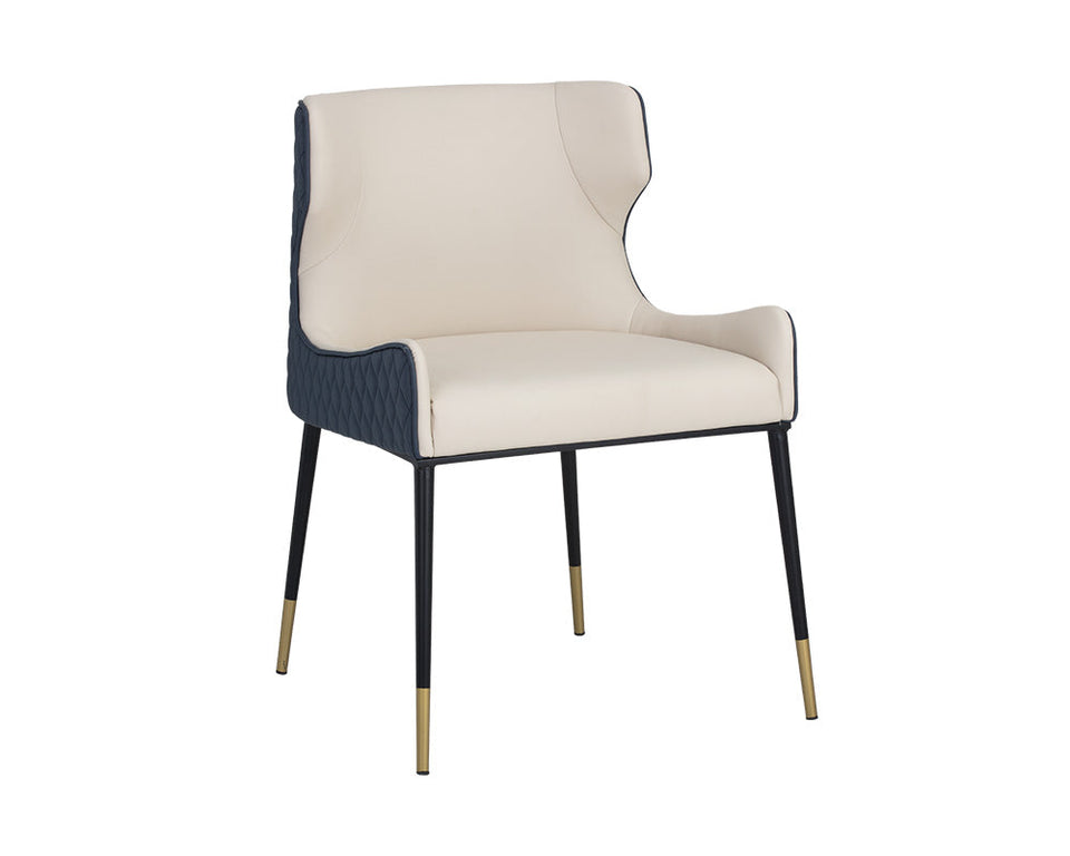 Sunpan Gianni Dining Chair - Dillon Cream / Dillon Thunder