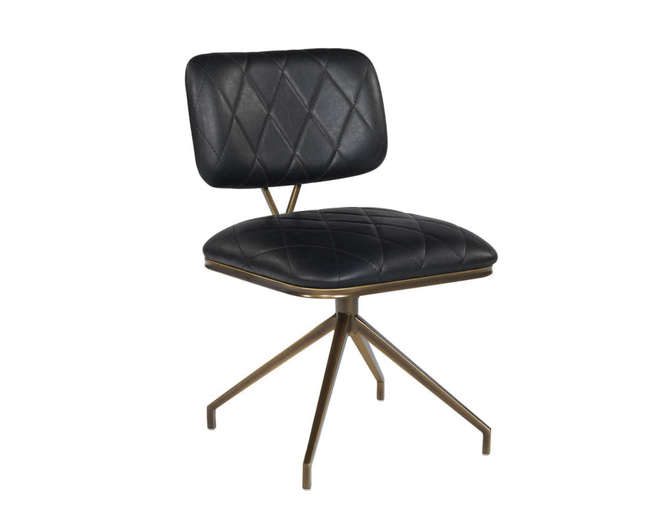 Sunpan Virtu Swivel Dining Chair - Bravo Black  (2pcs) | 105319