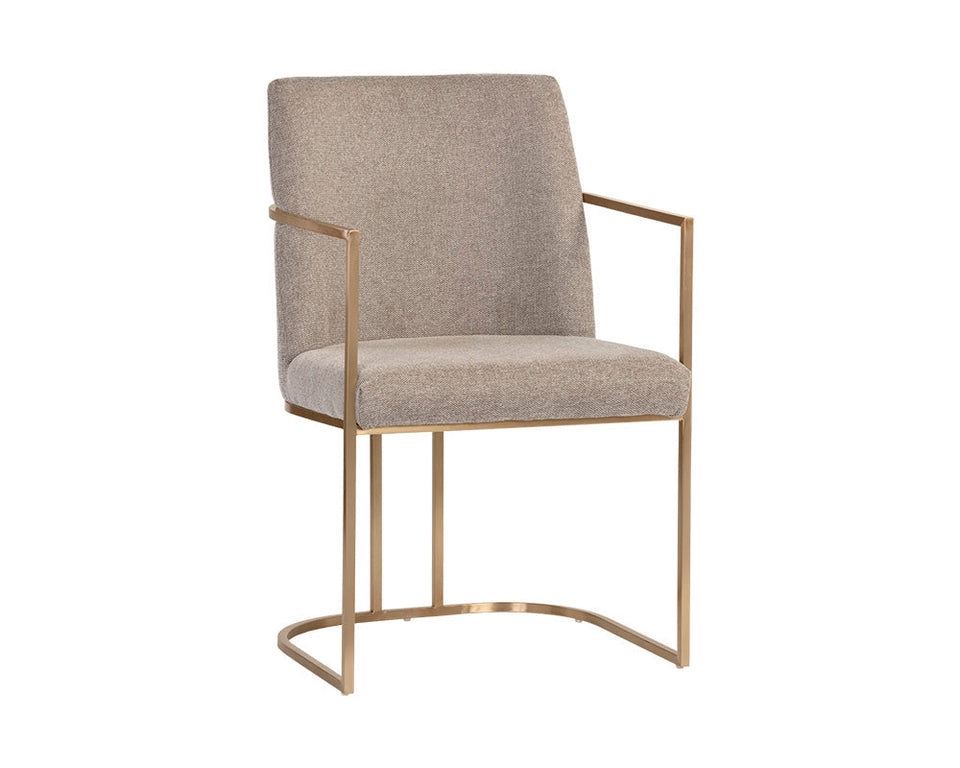 Sunpan Rayla Dining Armchair - Belfast Oyster Shell | 106179