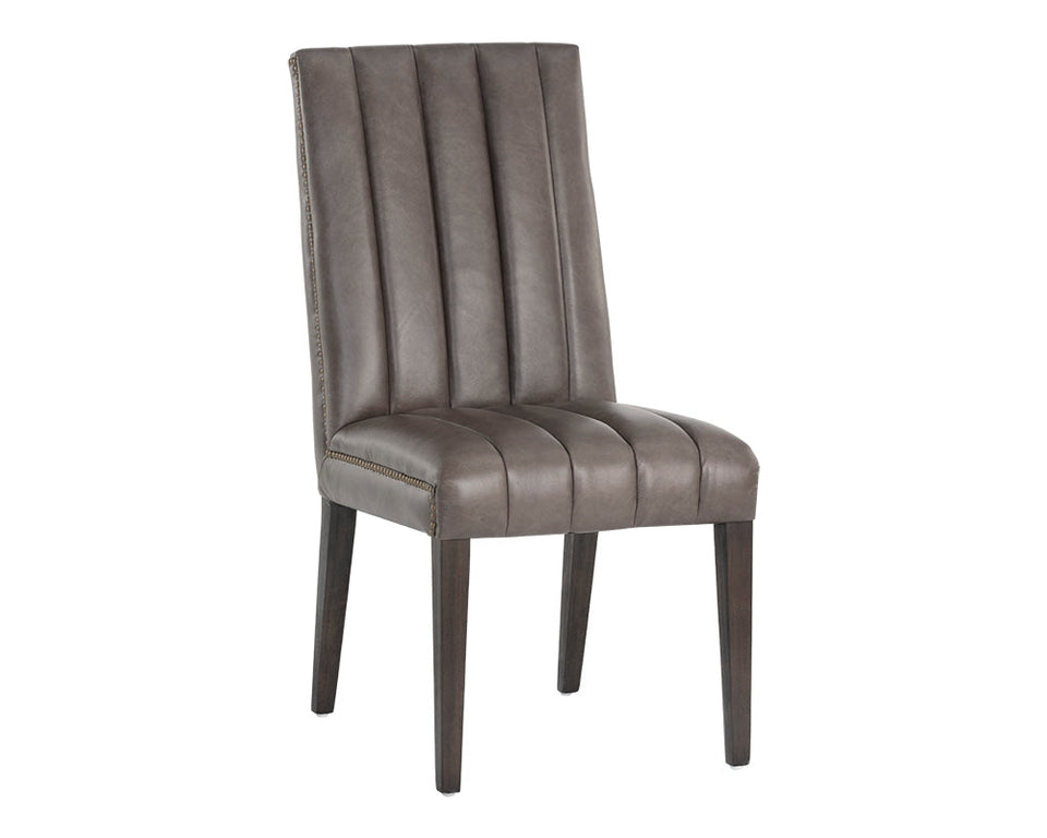 Sunpan Heath Dining Chair - Marseille Concrete Leather  (2pcs) | 106567