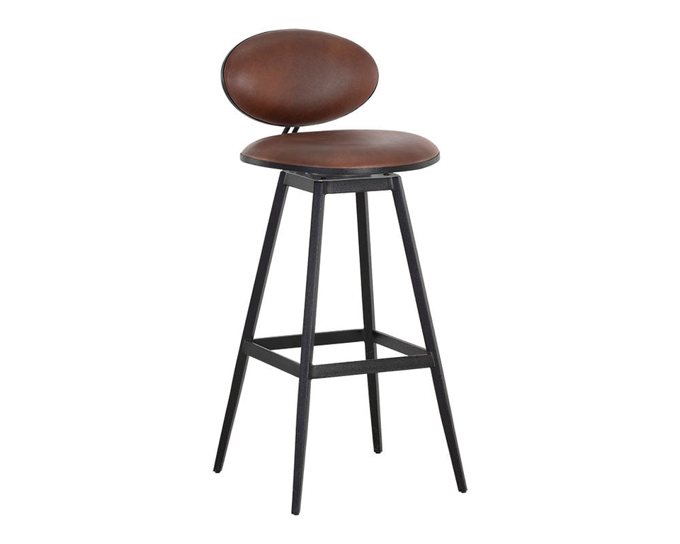 Sunpan Ember Swivel Barstool - Bravo Cognac | 107065