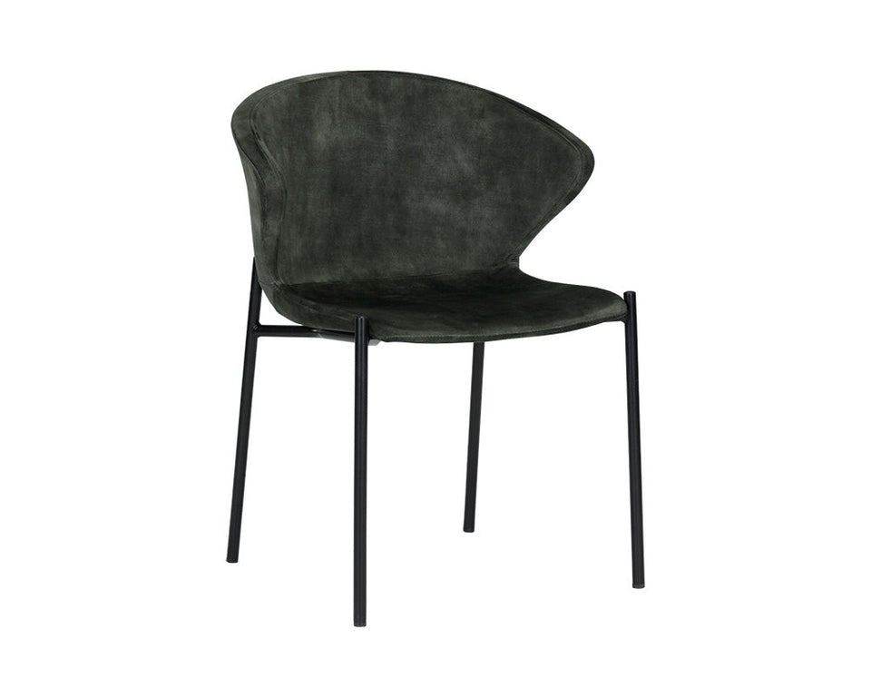 Sunpan Eric Dining Chair - Nono Dark Green  (2pcs) | 107512