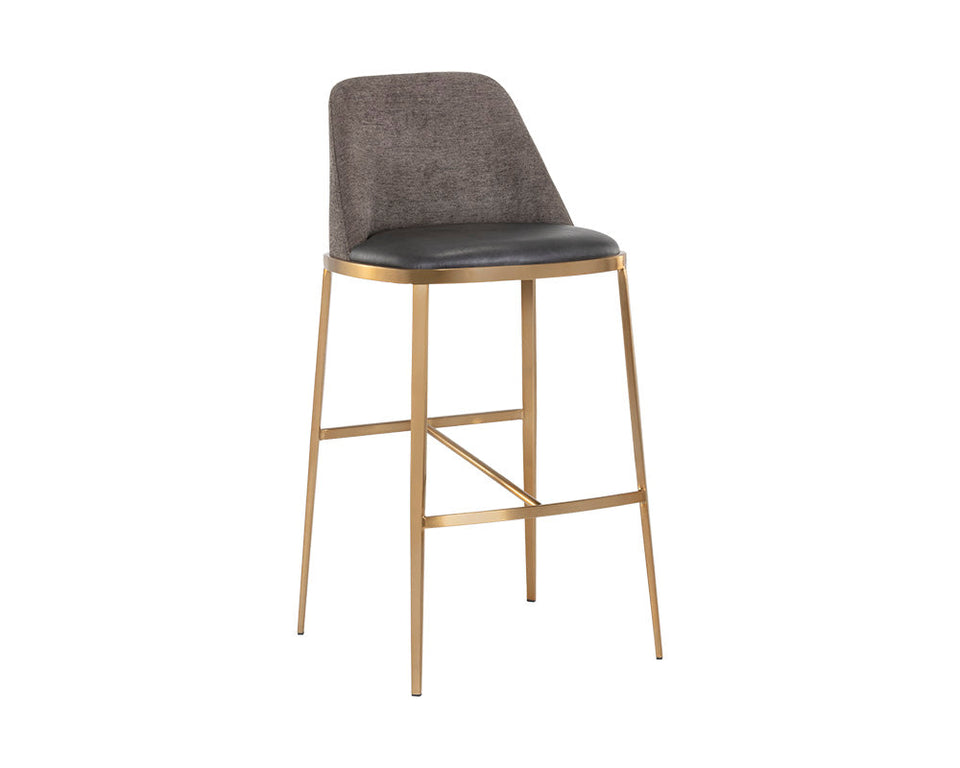 Sunpan Dover Barstool - Bravo Portabella / Sparrow Grey