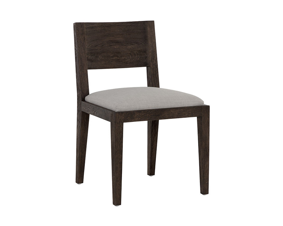 Sunpan Francis Dining Chair Dark Brown - Linoso Light Grey | 107787