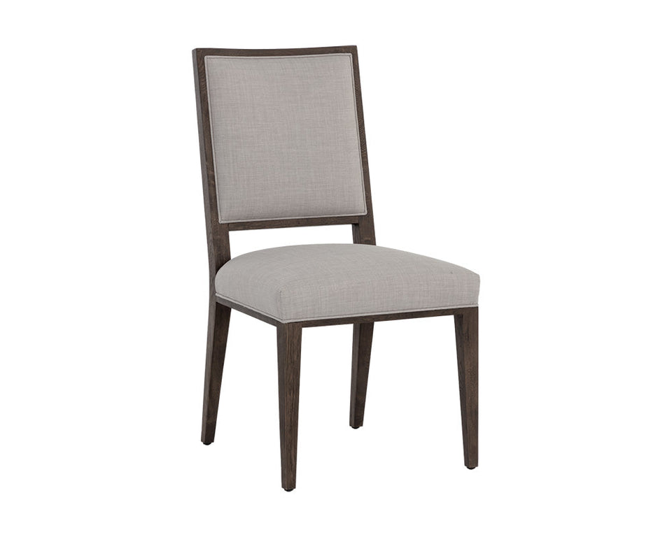 Sunpan Aurelia Dining Chair Dark Brown - Linoso Light Grey | 107791