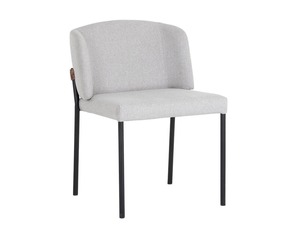 Sunpan Pearce Dining Chair - Light Grey / Bravo Cognac  (2pcs) | 107965