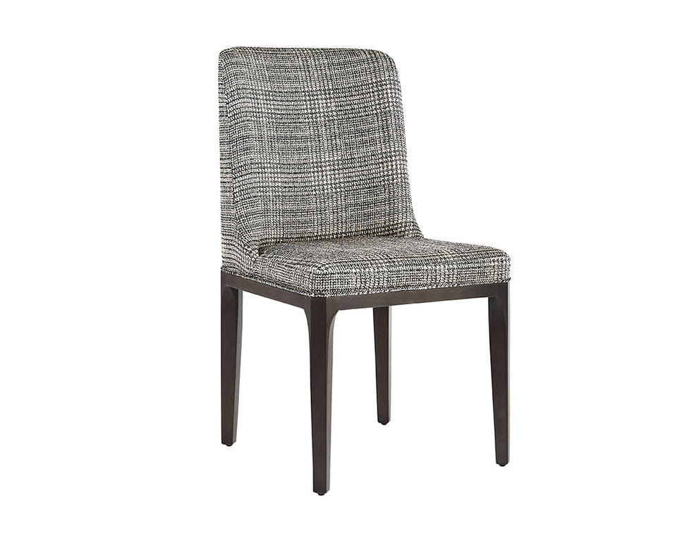 Sunpan Elisa Dining Chair Grey Oak - Naya Check Black  | 108128