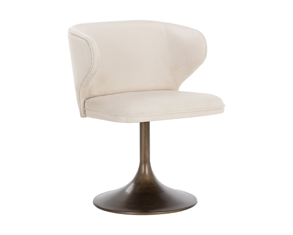 Sunpan Simone Swivel Dining Chair - Casablanca Cloud | 108761