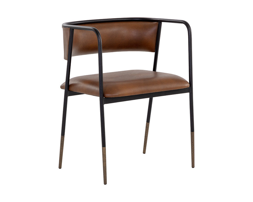 Sunpan Brenan Dining Armchair - Bravo Cognac