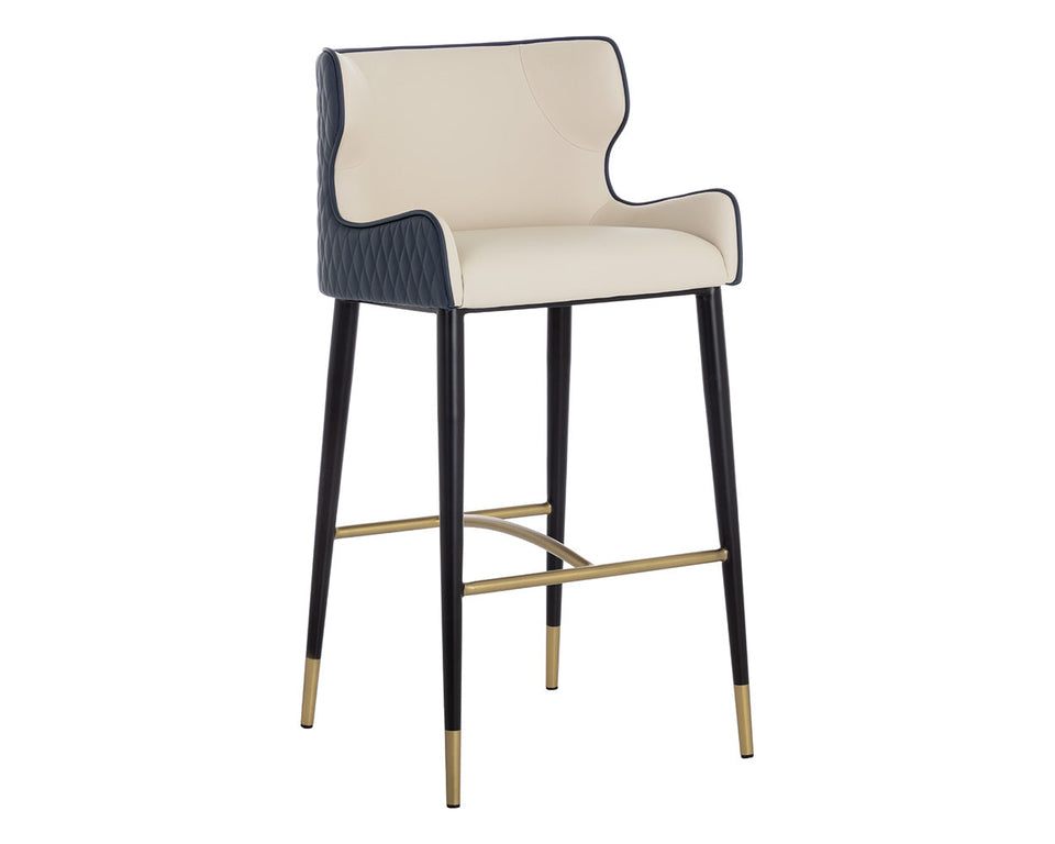 Sunpan Gianni Barstool - Dillon Cream / Dillon Thunder