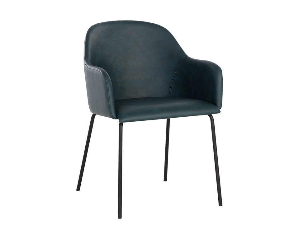 Sunpan Hensley Dining Armchair - Dark Teal