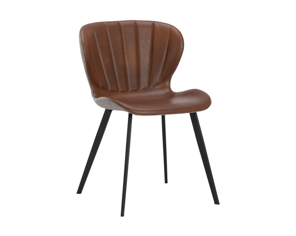 Sunpan Arabella Dining Chair - Bravo Cognac / November Grey  | 109537
