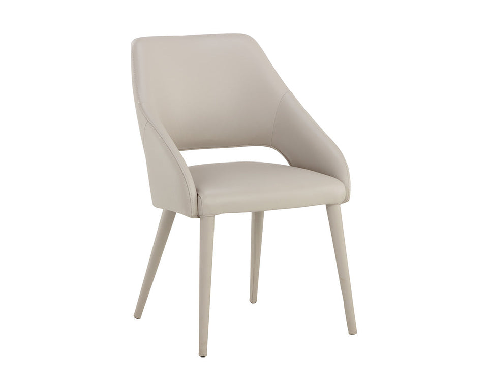 Sunpan Galen Dining Chair - Linea Light Grey Leather | 110790