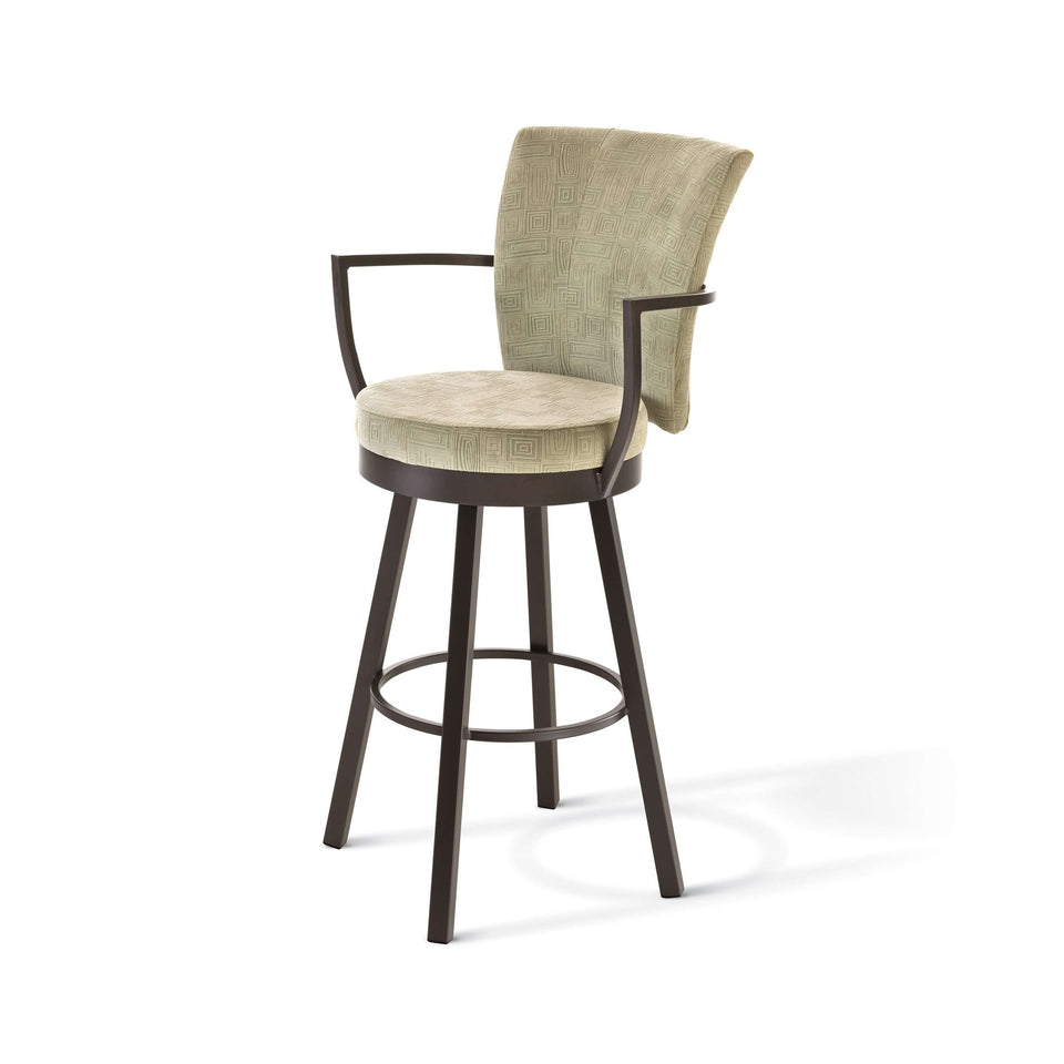 Cardin Swivel Counter Stool with Upholstered Seat and Backrest