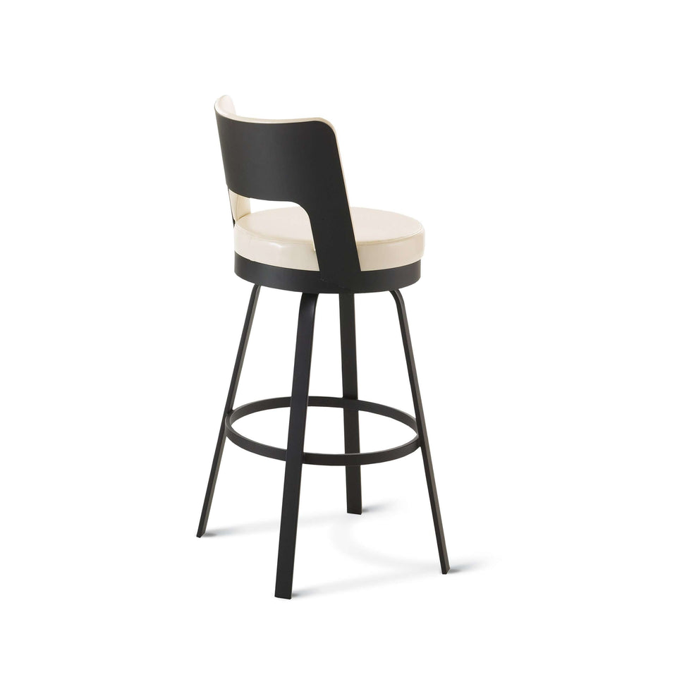 Amisco Brock Swivel Counter Stool with Upholstered Seat and Backrest