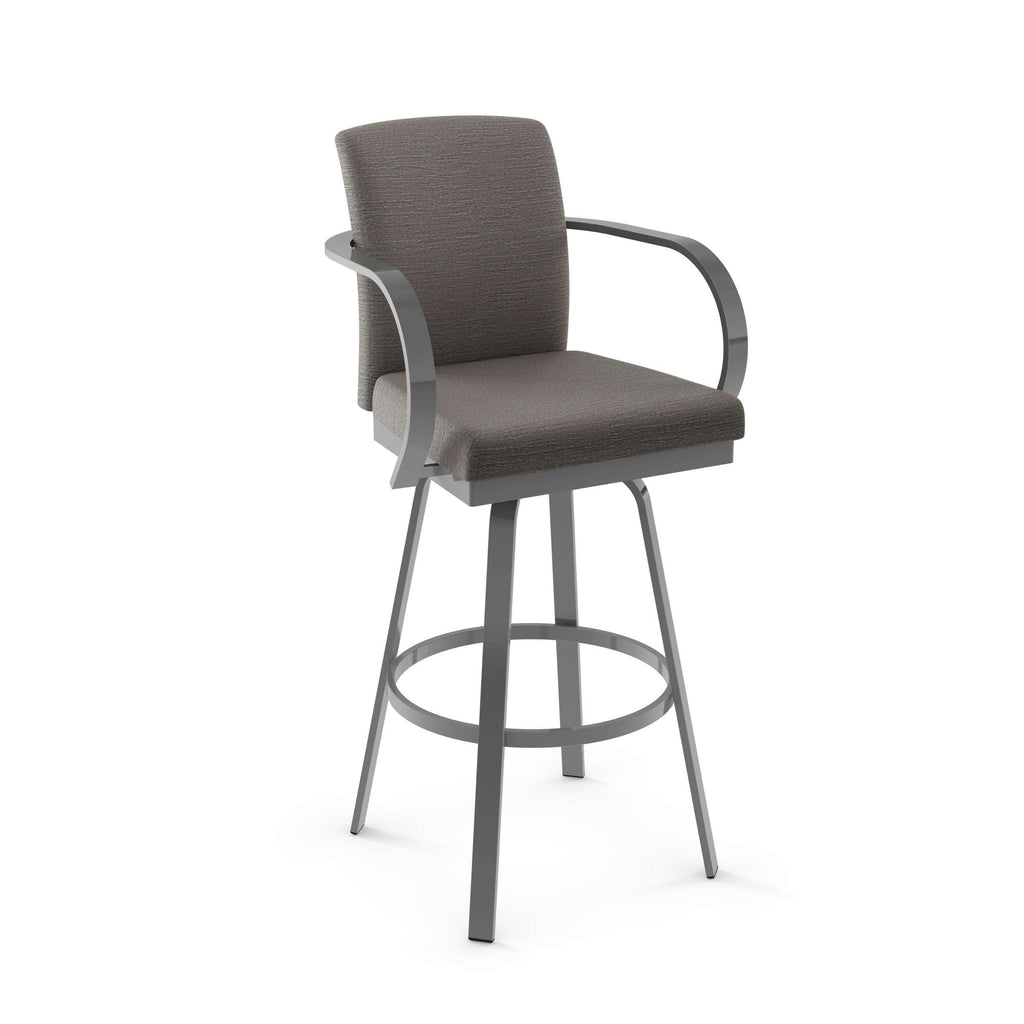 Amisco Lance Swivel Counter Stool with Upholstered Seat