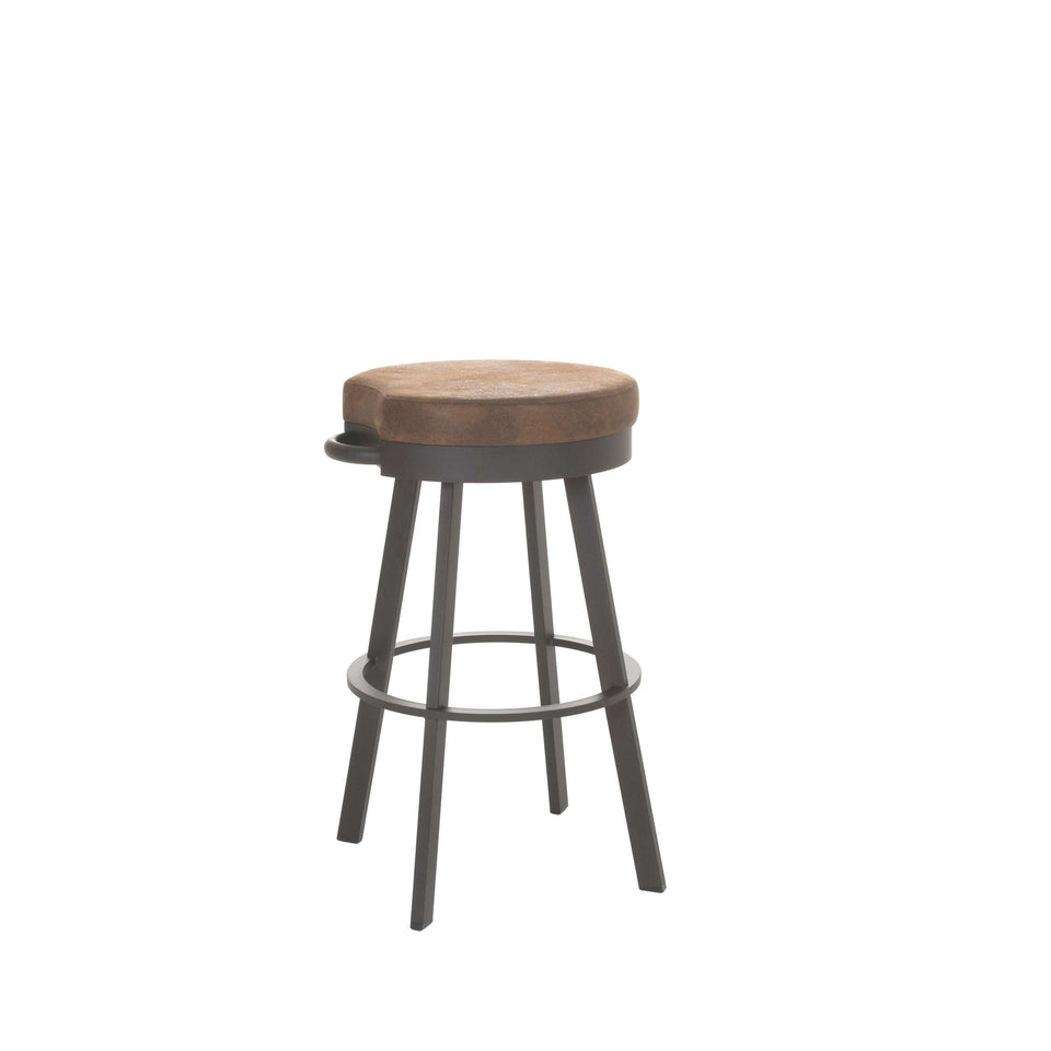Bryce Swivel Spectator Stool with Upholstered Seat