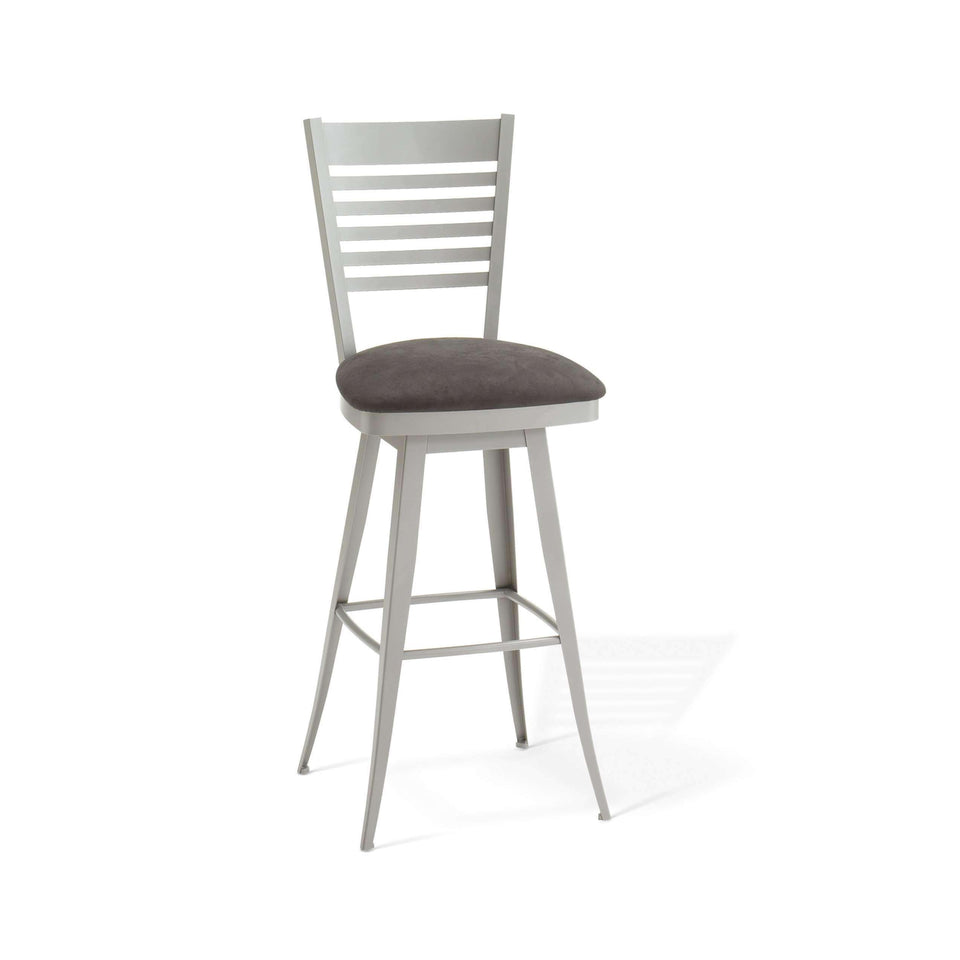 Edwin Swivel Bar Stool with Upholstered Seat