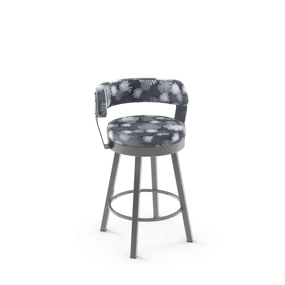 Russell Swivel Bar Stool with Upholstered Seat and Backrest