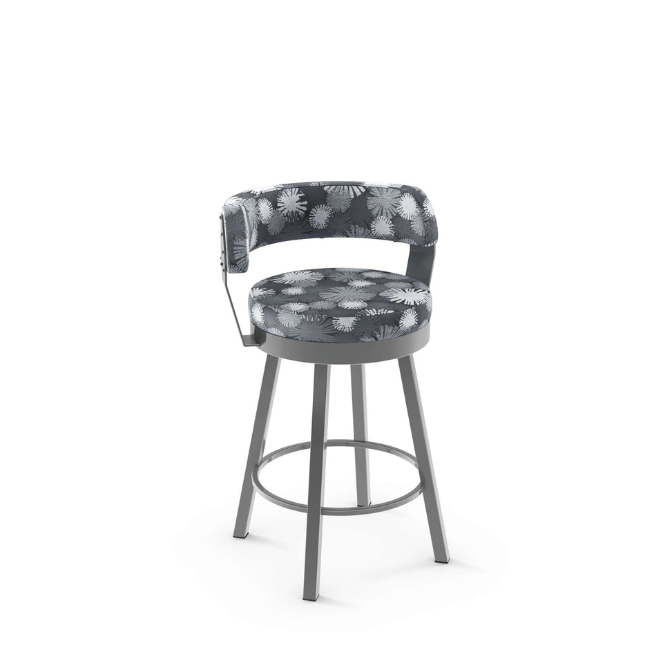 Russell Swivel Counter Stool with Upholstered Seat and Backrest
