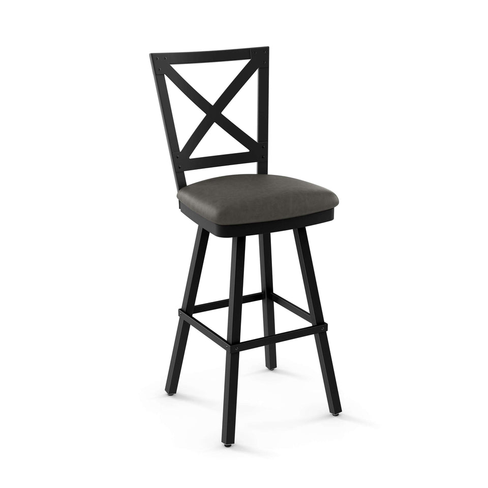 Amisco Kent Swivel Counter Stool with Upholstered Seat