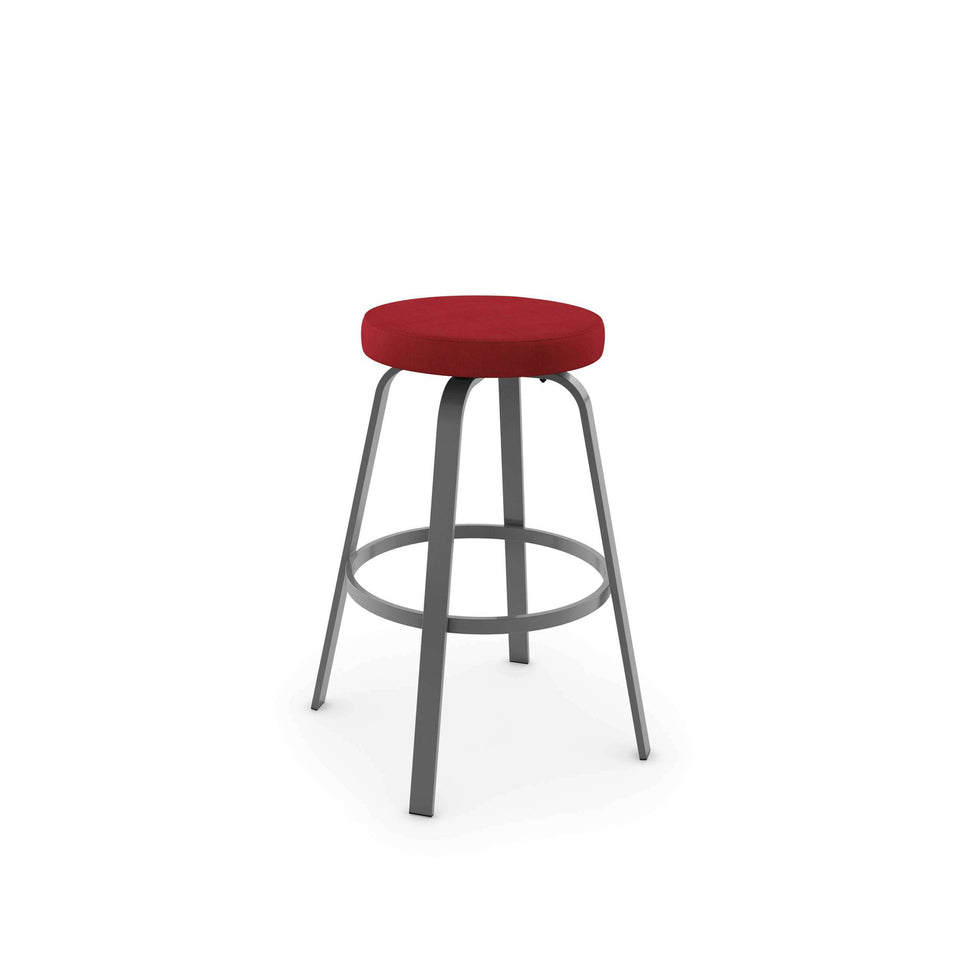 Amisco Reel Swivel Spectator Stool with Upholstered Seat