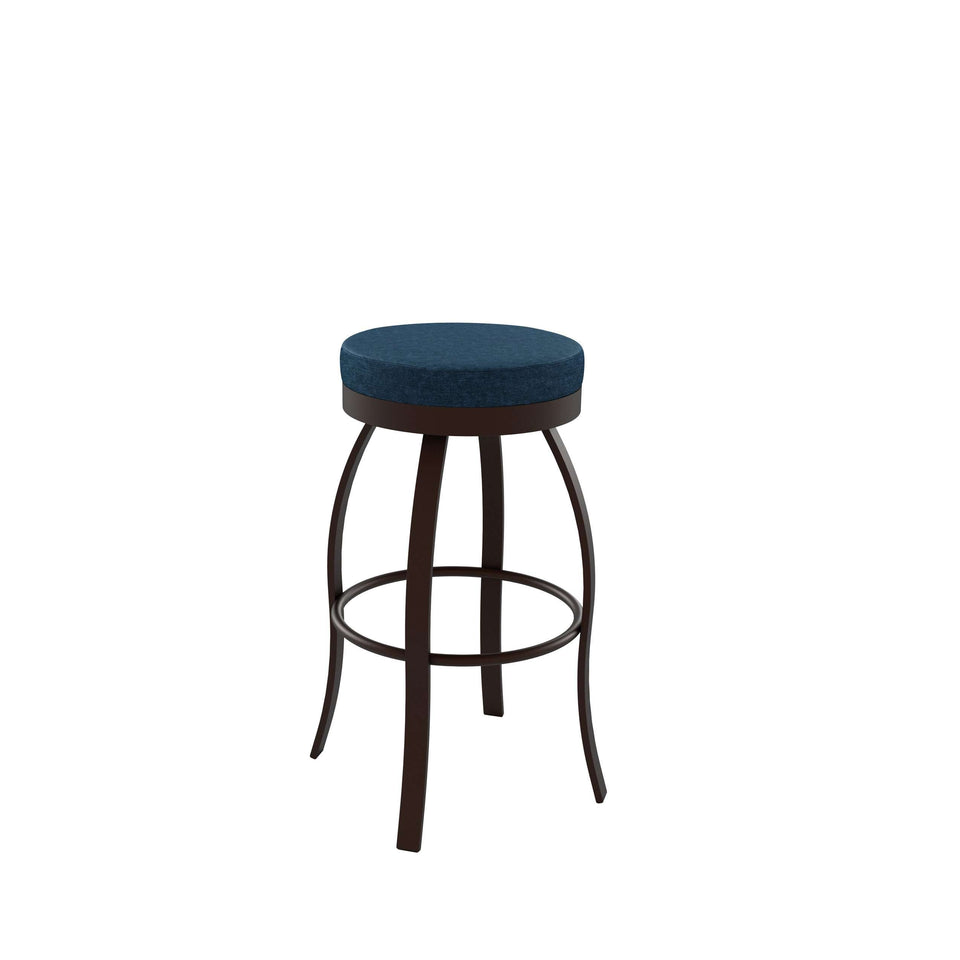 Swan Swivel Bar Stool with Upholstered Seat