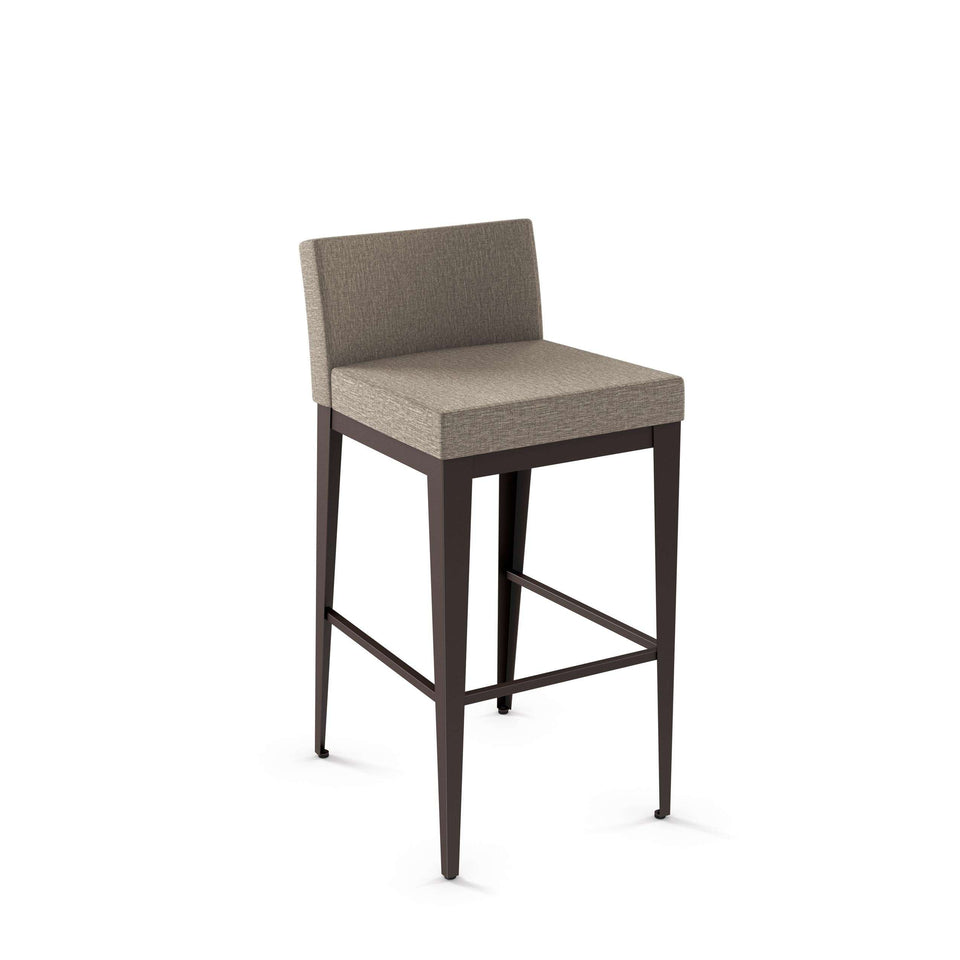 Ethan Non Swivel Bar Stool with Upholstered Seat and Backrest